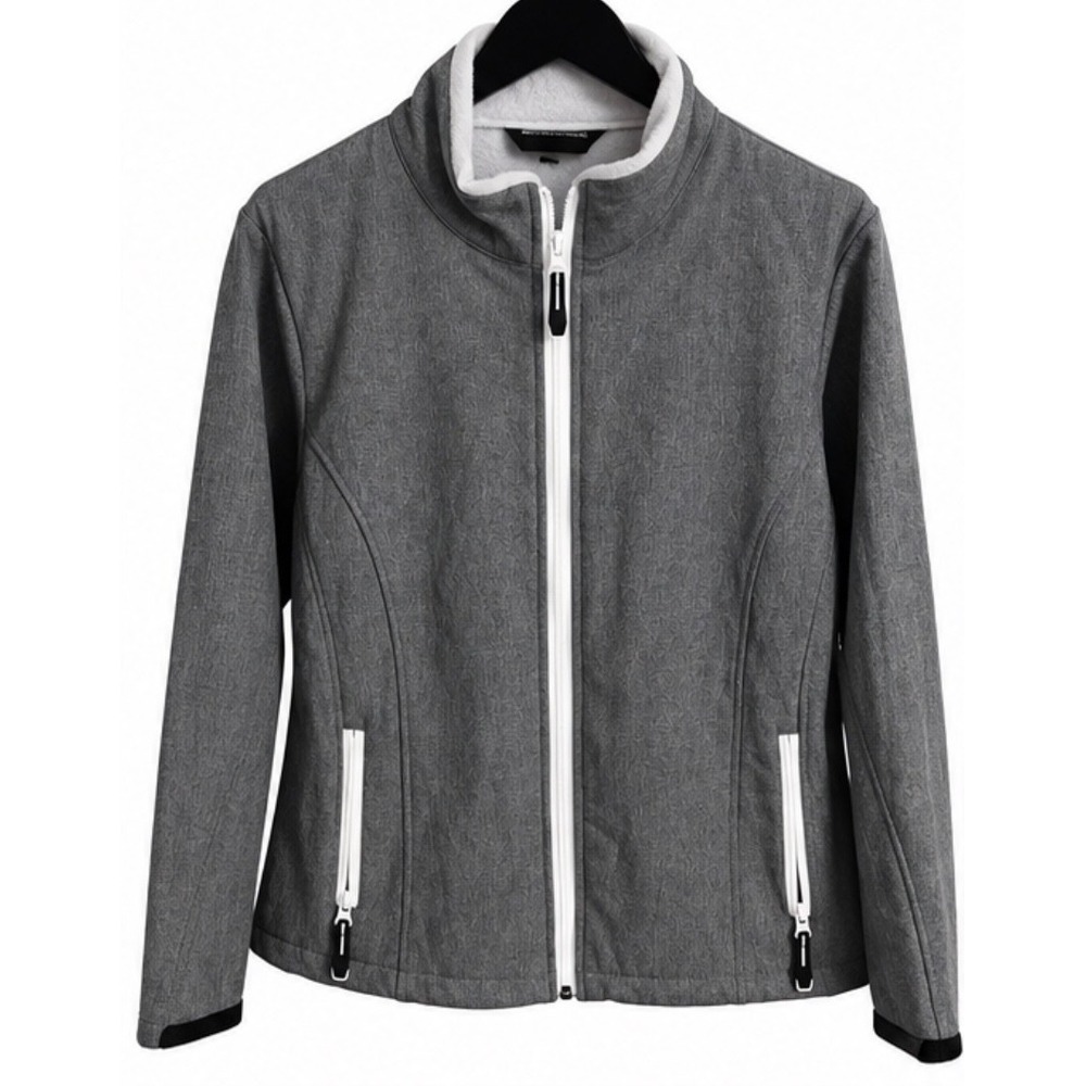 Roper Womens Gray Softshell Fleece Lined Full Zip Jacket XL 03-098-0780-0773GY